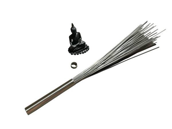 Amrita Sadhu Enhanced Daoist Massage Broom (65cm, 900g) - Stainless Steel