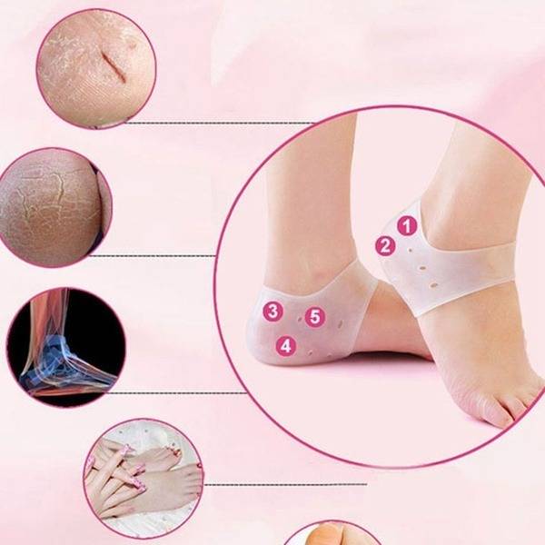 Silicone Heel Cups & Gel Toe Socks for Calluses and Corns