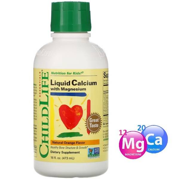 ChildLife Liquid Calcium Magnesium with Natural Orange Flavor (16 fl oz)