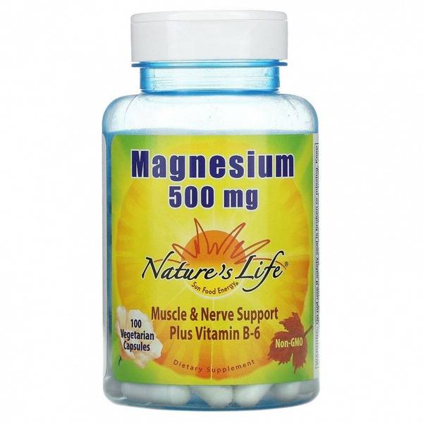 Nature's Life Magnesium Supplement - 500mg, 100 Vegetarian Capsules