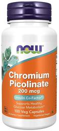 NOW Chromium Picolinate, 200 mcg, 100 Vegetarian Capsules #1