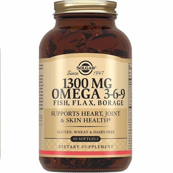 Solgar Omega-3-6-9 Capsules 1300mg (60 Count)