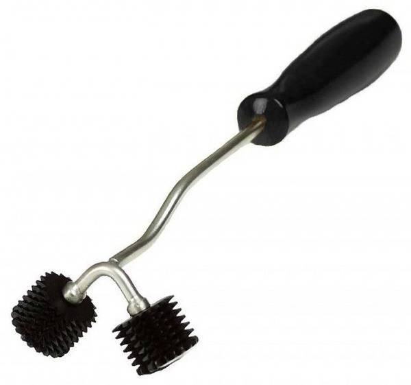 Ebony Hand Massager with Needle Rollers: Mini, Pocket-Sized Relief