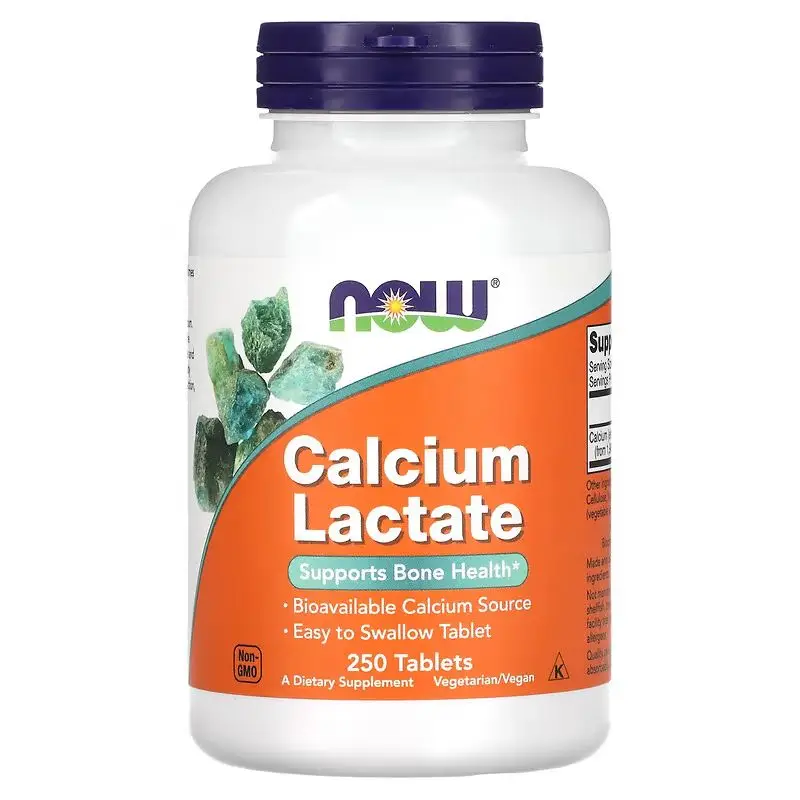 NOW Calcium Lactate 250 Tablets #1