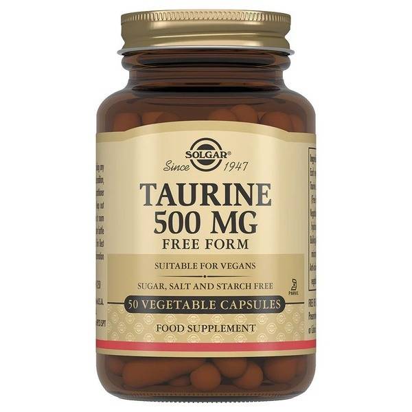 Solgar Taurine 500mg Capsules (50 Count)