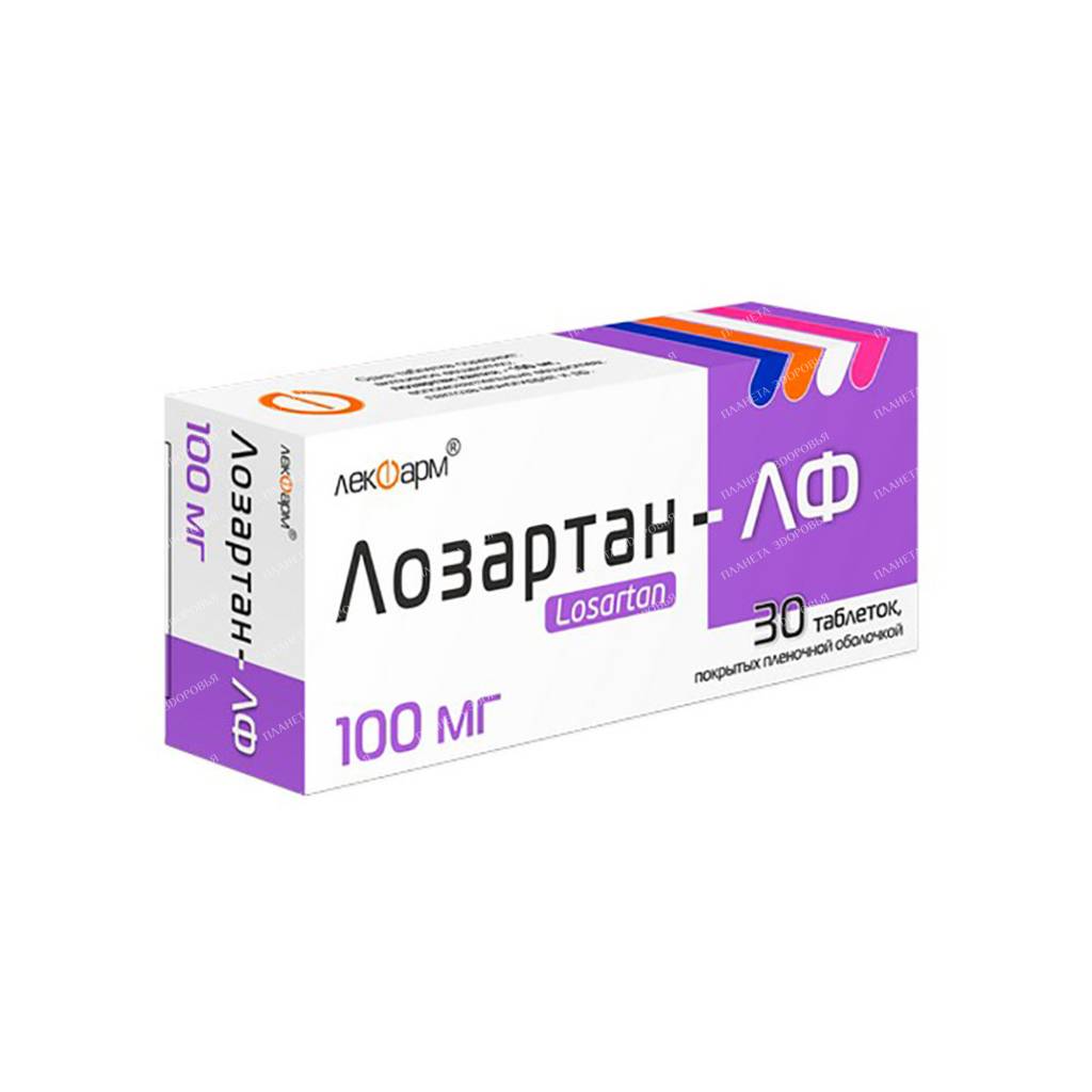 Losartan-LF tablets p/o 100mg №10x3