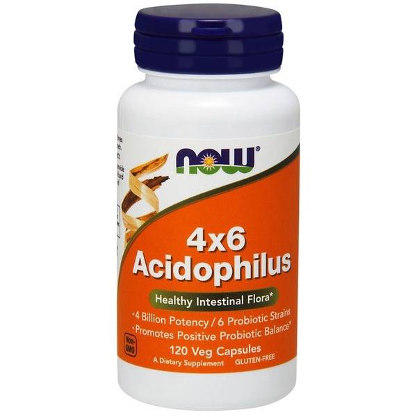 NOW Foods 4x6 Acidophilus Probiotics: Restore Gut Health Naturally