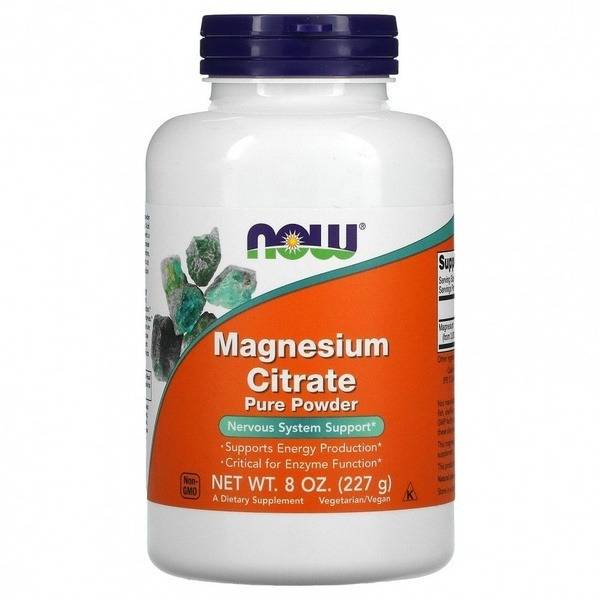 NOW Foods Magnesium Citrate Powder, 227g
