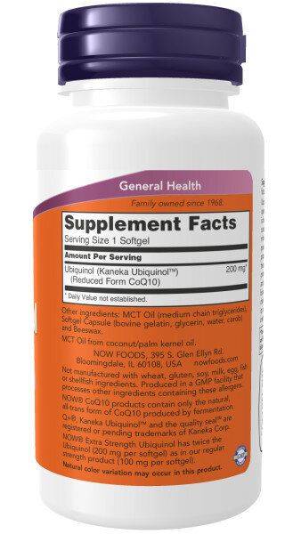 NOW Extra Strength Ubiquinol 200 mg 60 Softgels #6