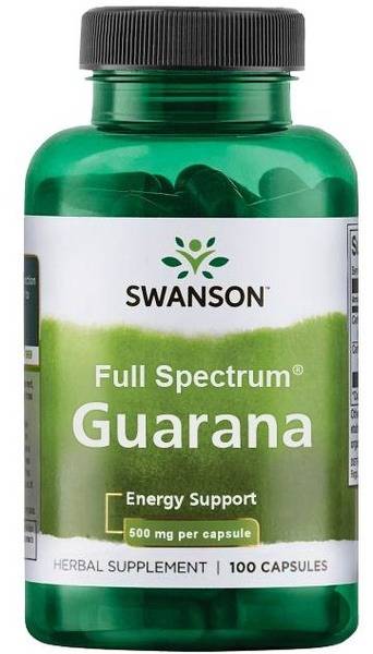 Swanson Guarana Full Spectrum 500mg (100 Capsules)