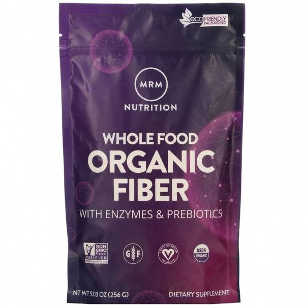Organic Fiber Supplement with Enzymes & Prebiotics - MRM Nutrition (256g)