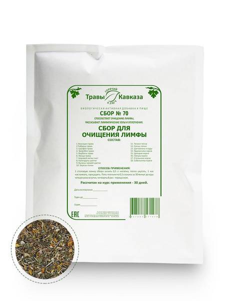 Caucasus Herbs Lymph Cleanse Herbal Blend No. 70, 200 g