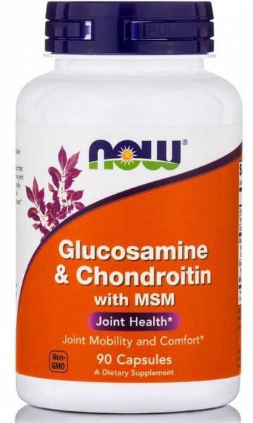 NOW Glucosamine Chondroitin MSM 90 Veggie Caps