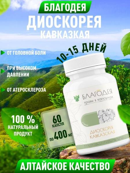 Dioscorea Capsules "Благодея-Алтай" (60 Count)