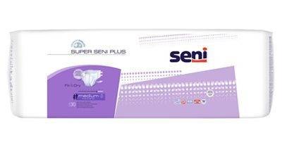 Super Seni Plus Adult Diapers (Medium, Size 2): 75-110cm Waist, 30 Count