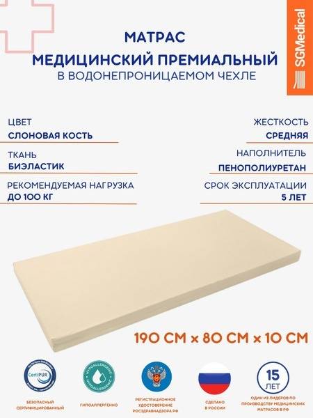 SGMedical 80x190cm Latex Mattress: Pressure Relief & Support