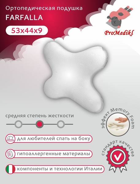 ProMedikl Farfalla Memory Foam Pillow: Orthopedic & Ergonomic Support