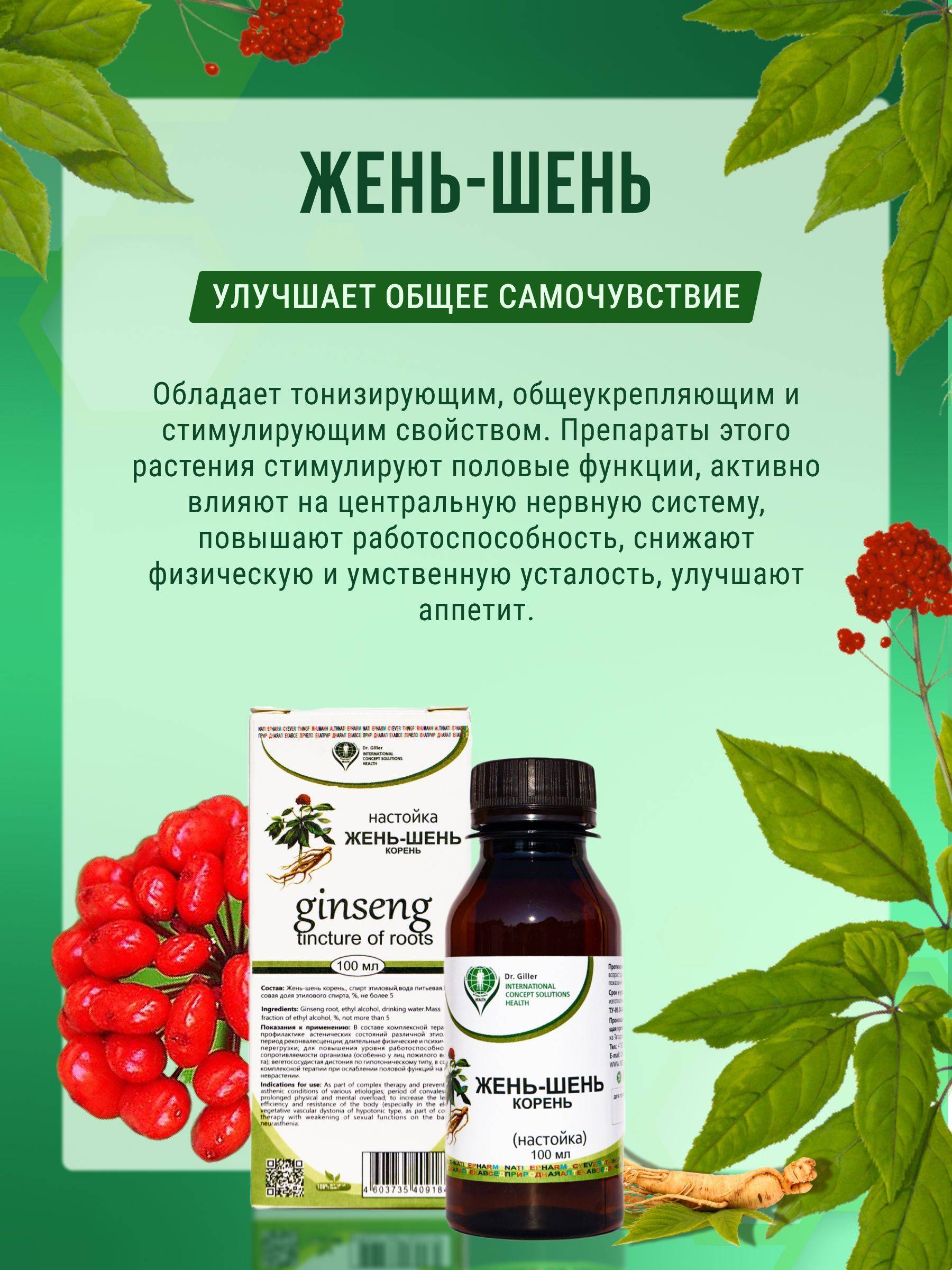 Dr. Giller Ginseng Tincture 100ml – Natural Support for Energy and Vitality #3