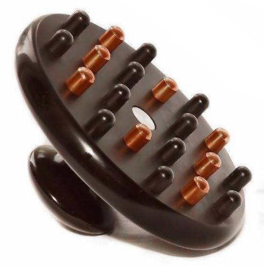 Large Ebony & Copper Disc Body Massager (115mm)