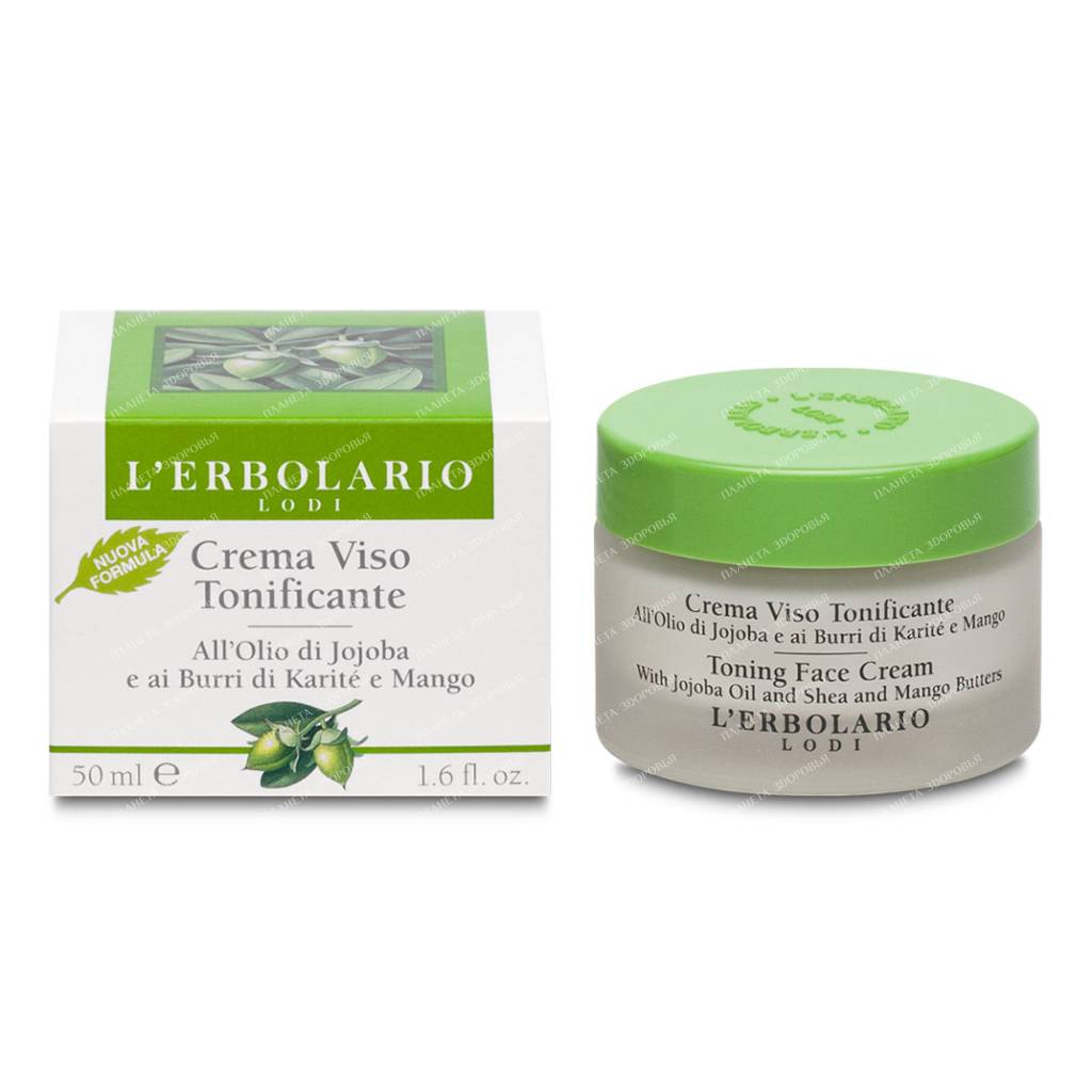 L'Erbolario Toning face cream with jojoba, shea and mango oils, 50 ml