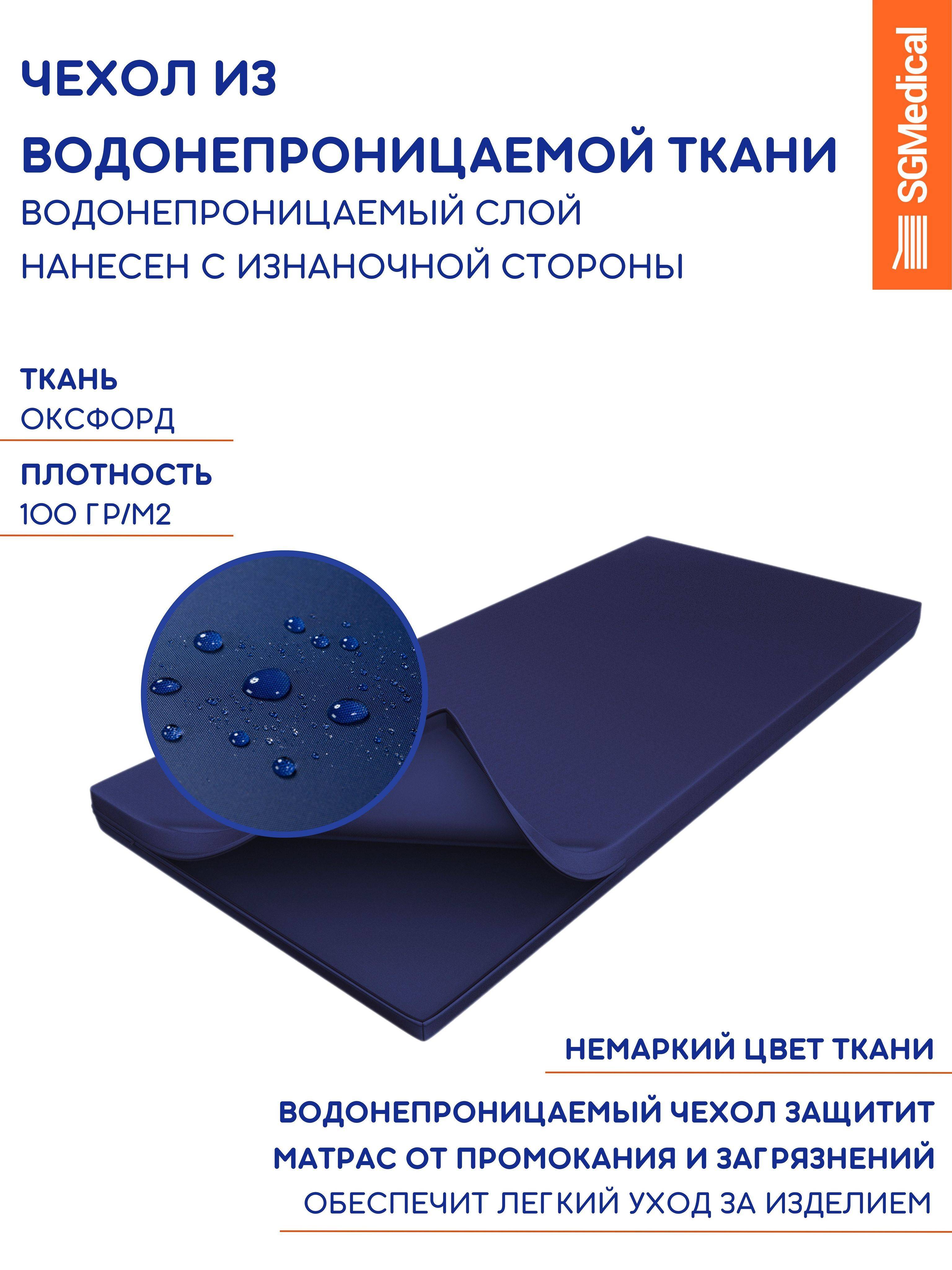 SGMedical Medical Springless Mattress 200x80x8 cm Dark Blue Oxford Cover #3
