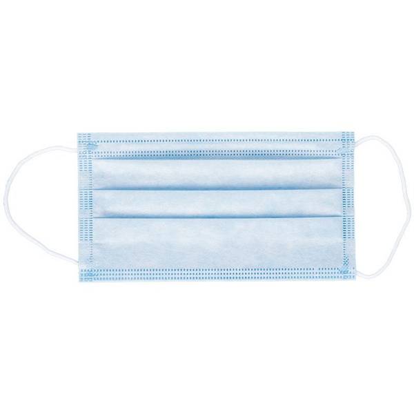 OfficeClean Medical Face Mask, 3-Ply, Blue, 50 Pack