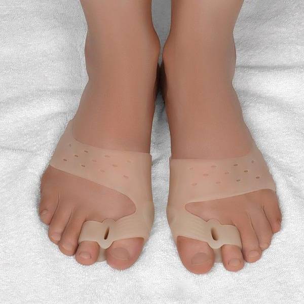 ONLITOP Silicon Foot Corrector with Magnets, 7.5 x 7.2 cm, Beige