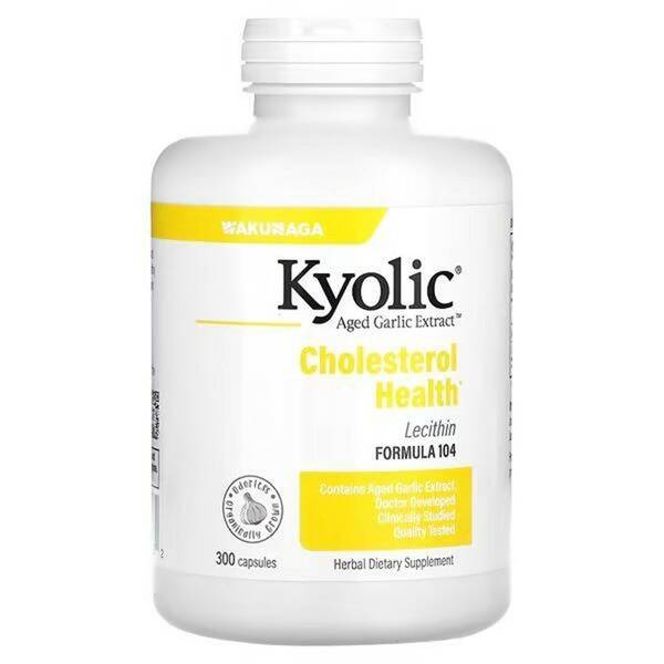 Kyolic Aged Garlic Extract with Lecithin - Cholesterol Support - 300 Capsules