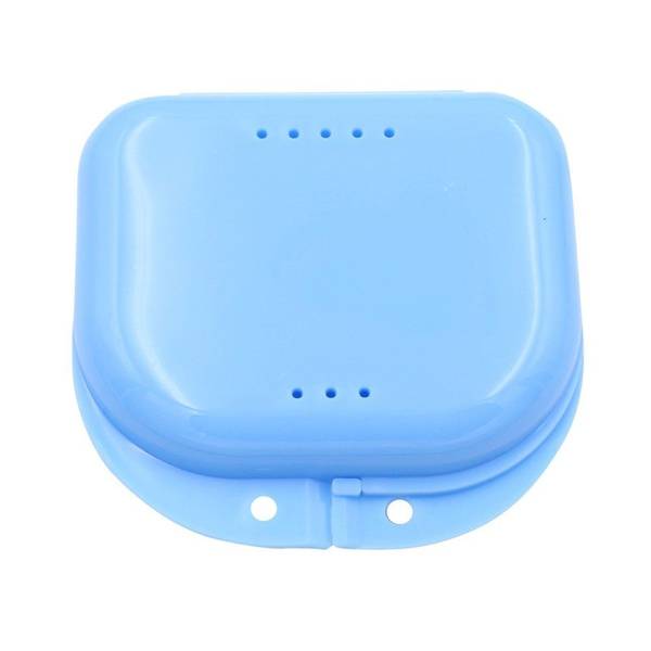 Small Blue Denture and Mouthguard Storage Case