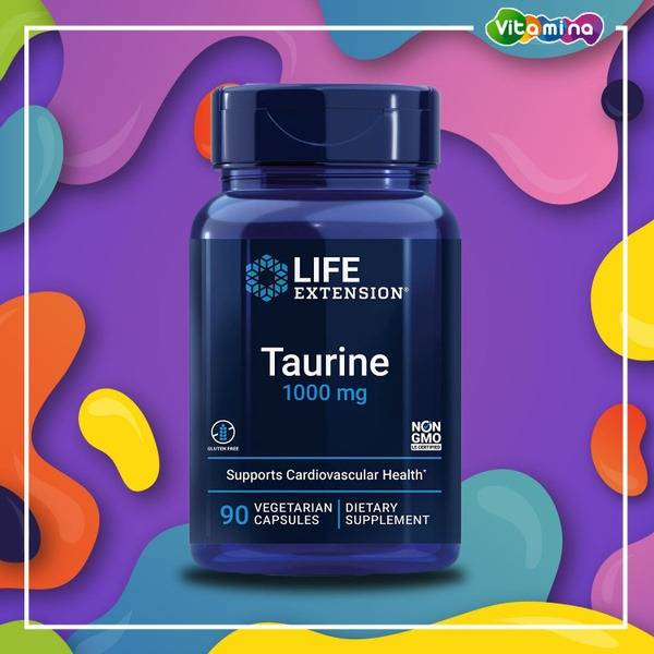 Taurine 1000mg Vegan Capsules (90 Count)