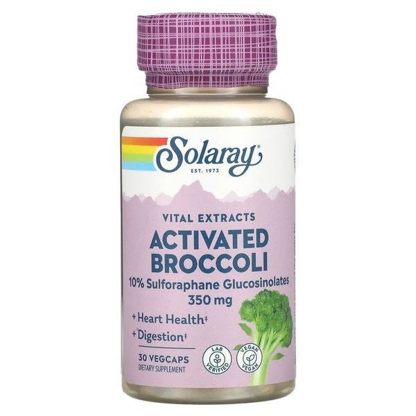 NOW Activated Broccoli Seed Extract Dietary Supplement, 350mg, 30 Vegetarian Capsules