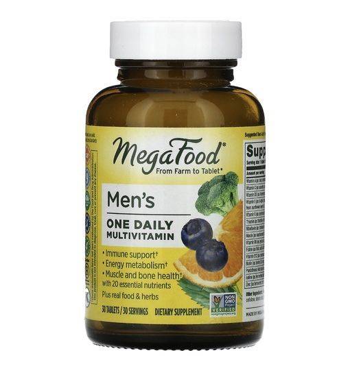 MegaFood One Daily MEN Multivitamin 1 Tablet Daily 30 Tablets