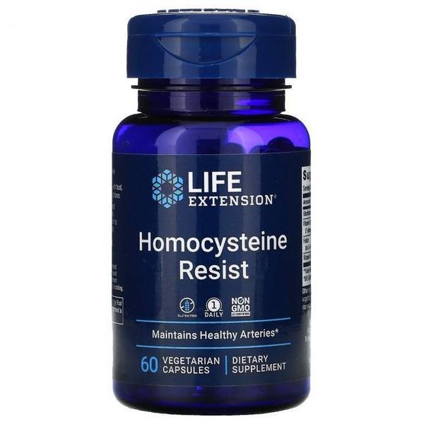Life Extension Homocysteine Resist, 60 Vegan Capsules, B Vitamin Support