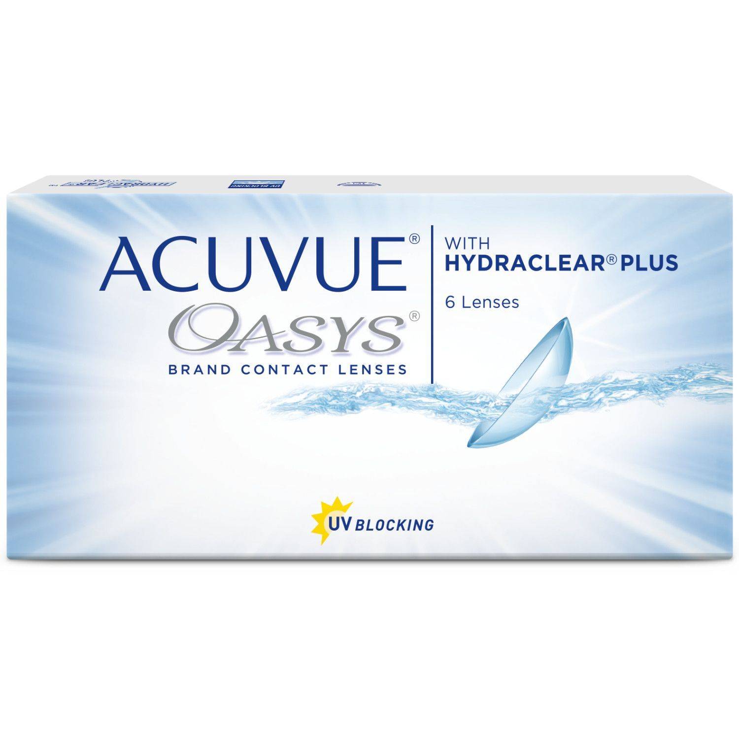 ACUVUE Oasys contact lenses -2.50 base curve 8.4 6 pack 2-week replacement Senofilcon A UV filter #2