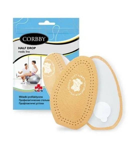 Corbby Foot Corrector for Flat Feet - Natural Leather & Latex - 2 Pack