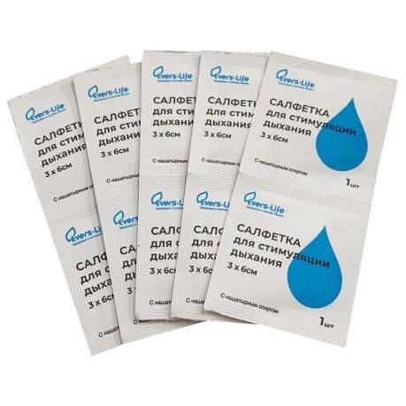 Evers Life Ammonia Breath Stimulant Wipes 3x6 cm 10 Pack 10 Count