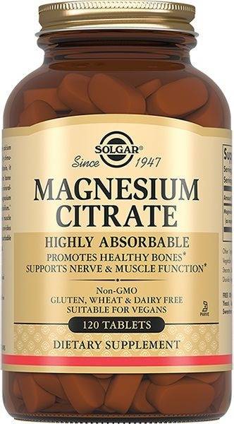 Solgar Magnesium Citrate Tablets (120 Count)