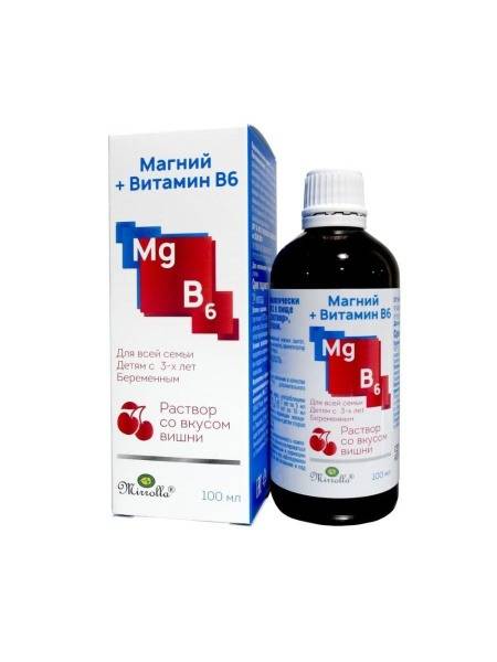Mirrolla Magnesium B6 Cherry Flavor 100ml