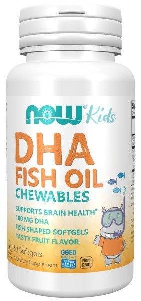 NOW KIDS DHA Chewable 100 mg – 60 Capsules