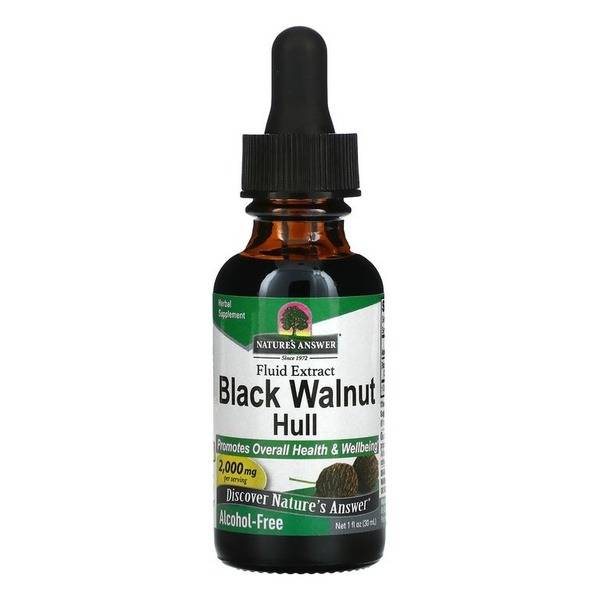 Nature's Answer Black Walnut Shell Liquid Extract Alcohol-Free 2000 mg 30 ml