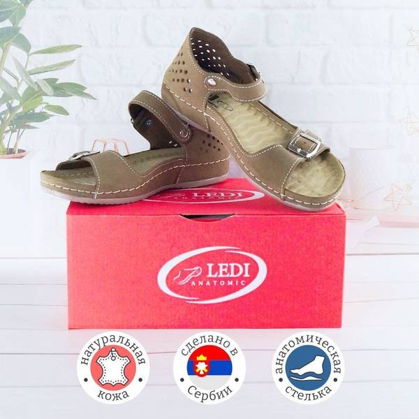 Ledi Anatomic Women's Brown Anatomical Shoes