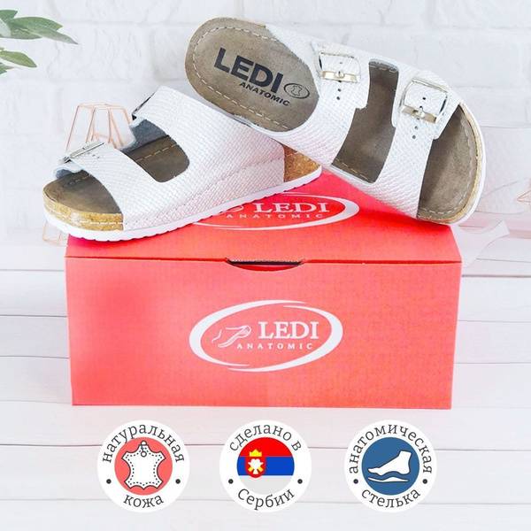Ledi Anatomic Orthopedic Leather Sandals for Women