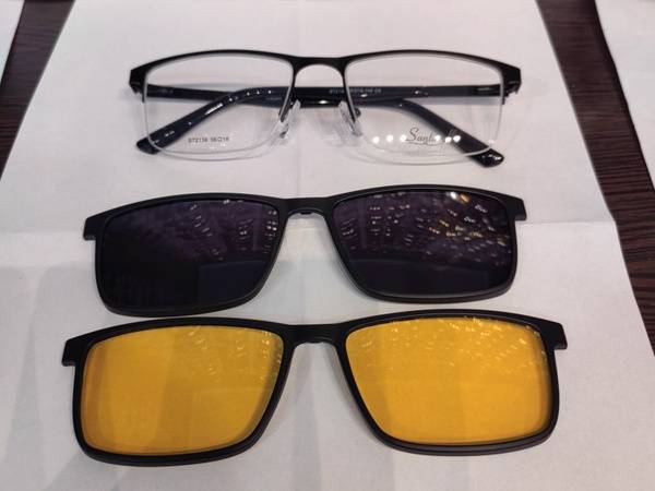 Santarelli Male Eyeglass Frame with Magnetic Attachments