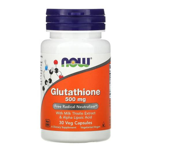 NOW Foods Glutathione 500 mg, 30 Veggie Capsules