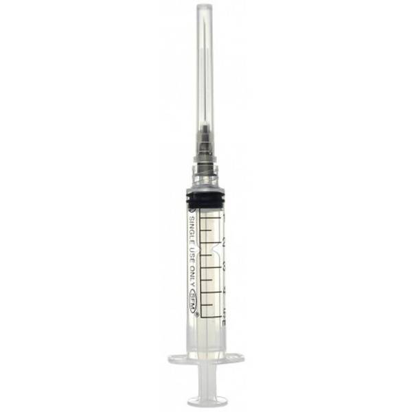 Chistov'e 5 mL Sterile Disposable Syringe with Standard Needle, 1 Piece per Pack