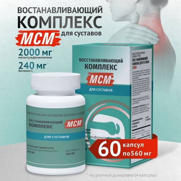 Joint Recovery Complex with MSM, 560mg, 60 Capsules