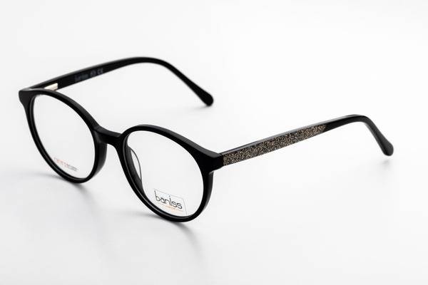 Baniss Kids/Teens Round Plastic Eyeglass Frame - Black