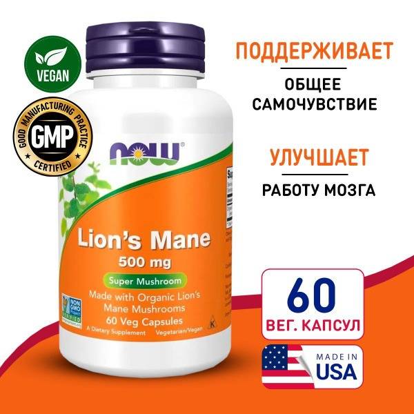 Lion's Mane 500mg (60 Capsules): Boost Your Immunity