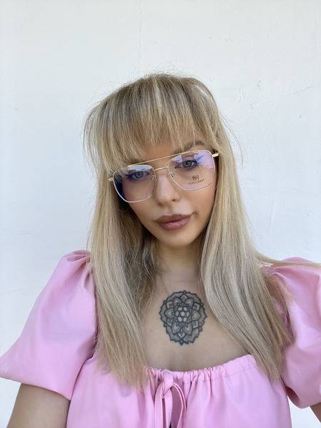 Paradise Elegant Eyeglass Frame - Gold, Unisex, Aviator Style