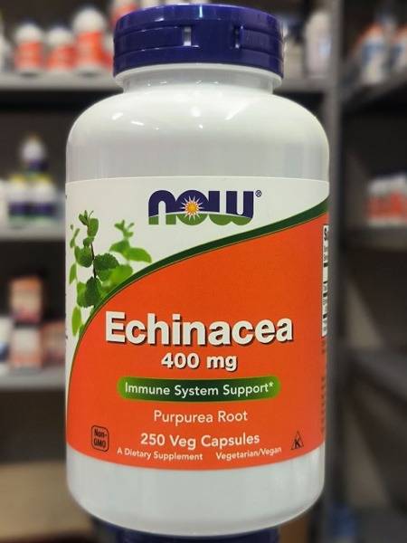 NOW Foods Echinacea 400mg, 250 Capsules